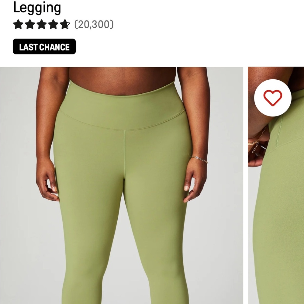 Fabletics Boost 7/8 Leggings, size 4x in Fiddlefrond, New in Package!!!